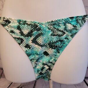 Sundazed Snake-Print Adjustable Cheeky Bikini Bottoms